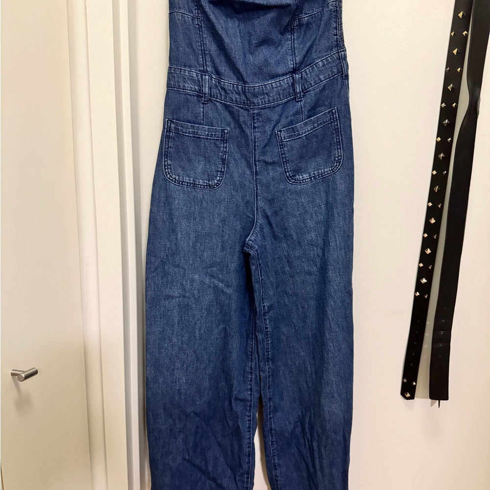 Pilcro Blue Denim Jumpsuit Relaxed Fit